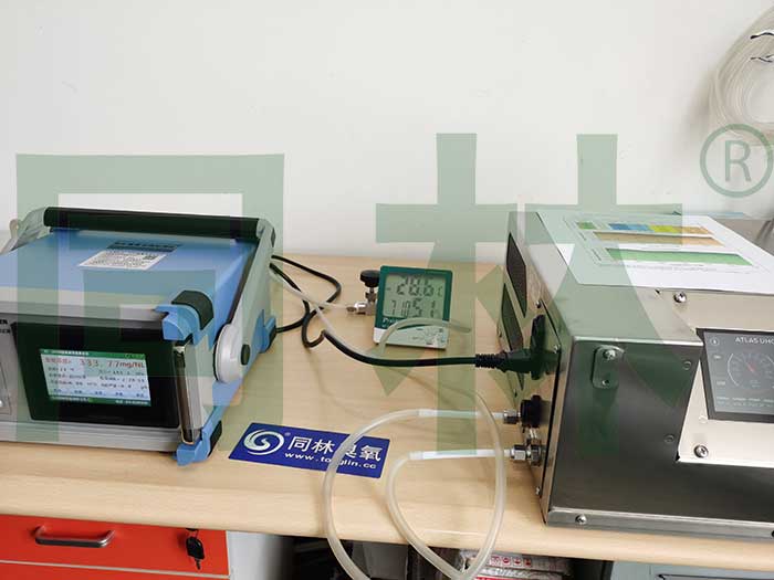 同林低濃度紫外線臭氧檢測儀測試現場